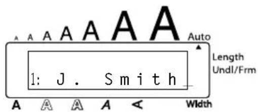 A A A A A A Auto Length Undl/Frm 1: J. Smith Width