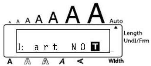 A A A A A A Auto Length Undl/Frm 1: art No T A A A A < Width