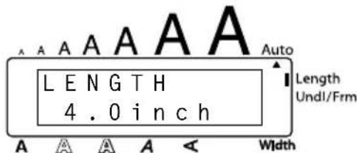 A A A A A A Auto LENGTH 4.0 inch Length Undl/Frm A A A A A < Width