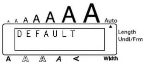 A A A A A Default Auto Length Undl/Frm Width A A A A <