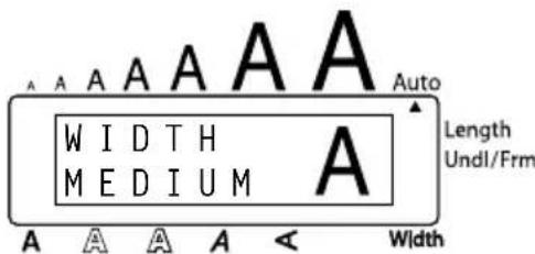 A A A A A A W I D T H M E D I U M A A A A < Width Auto Length Undl/Frm A