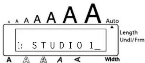 A A A A A A Auto Length Undl/Frm 1: STUDIO 1_ Width
