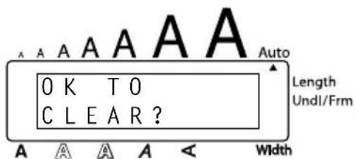 A A A A A A Auto OK TO CLEAR ? Length Undl/Frm Width A A A A <
