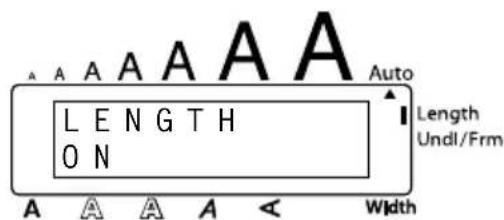 A A A A A LENGTH ON Length Undl/Frm Width