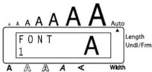 A A A A A A F O N T 1 A Width Length Undl/Frm