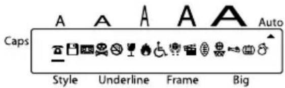 Caps A A A A A Auto Style Underline Frame Big