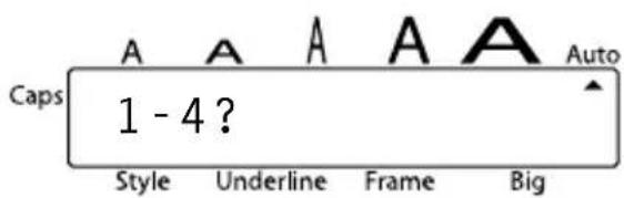 Caps 1 - 4 ? Style Underline Frame Big Auto