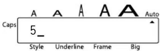 Caps 5_ Style Underline Frame Big Auto