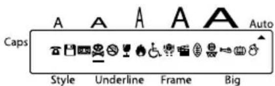 Caps A A A A A Auto Style Underline Frame Big