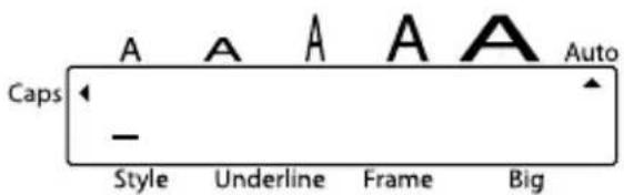 Caps A A A A A Auto Style Underline Frame Big