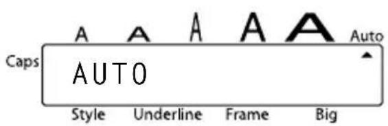 Caps AUTO Style Underline Frame Big A A A A A Auto