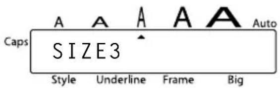 Caps SIZE3 Style Underline Frame Big Auto