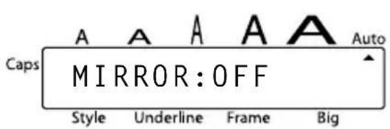 Caps A A A A A MIRROR: OFF Style Underline Frame Big Auto