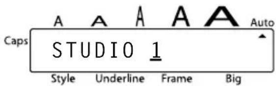 Caps A A A A A Auto STUDIO 1 Style Underline Frame Big