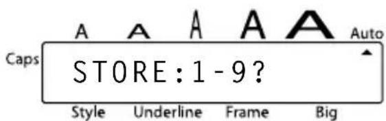 Caps A A A A A Auto STORE: 1 - 9? Style Underline Frame Big