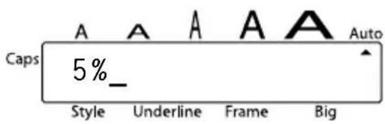 Caps 5%_ Style Underline Frame Big Auto