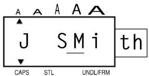 A A A A A J SM i th CAPS STL UNDL/FRM