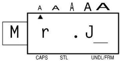 A A A A A M r . J _ CAPS STL UNDL/FRM