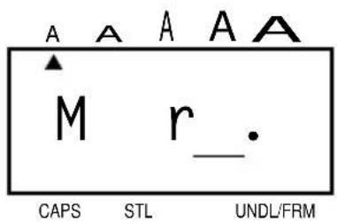 A A A A A ▲ M r_. CAPS STL UNDL/FRM