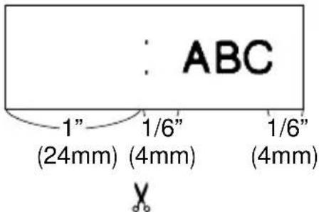 : ABC 1" 1/6" 1/6" (24mm) (4mm) (4mm) X