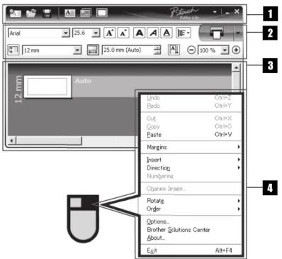 12 mm 25.6 25.0 mm (Auto) Auto Undo Ctrl+X Bedo Ctrl+Y Cut Ctrl+X Copy Ctrl+O Paste Ctrl+V Margins Insert Directlog Numbering Collapse Image... Rotate Order Options... Brother Solutions Center About... Exit Alt+F4