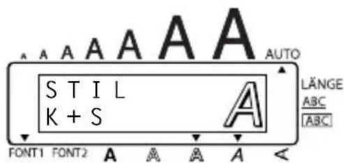 A A A A A A AUTO S T I L K + S A LÄNGE ABC /ABC FONT1 FONT2 A A A A A <