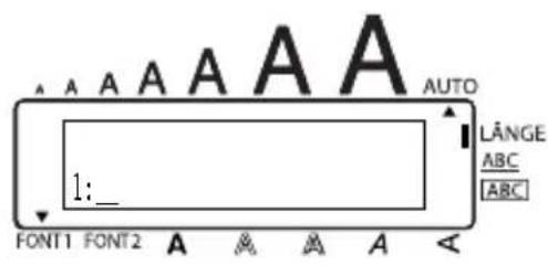A A A A A A AUTO LÄNGE ABC [ABC] 1:_ FONT1 FONT2 A A A A A <