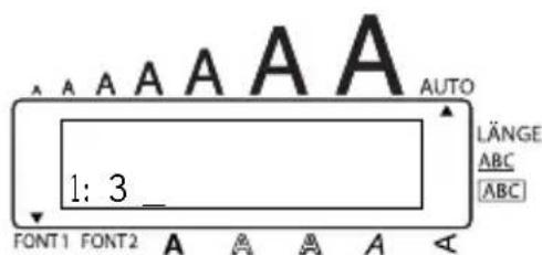 A A A A A A AUTO LÄNGE ABC ABC 1: 3_ FONT1 FONT2 A A A A A <