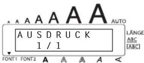 A US DRUCK 1 / 1 FONT1 FONT2 A A A A A AUTO LÄNGE ABC [ABC]