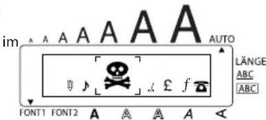 im A A A A A A A AUTO LÄNGE ABC ABC FONT1 FONT2 A A A A A
