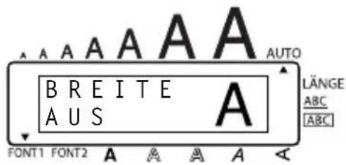 A A A A A B R E I T E A A U S AUTO LÄNGE ABC [ABC] FONT1 FONT2 A A A A A <