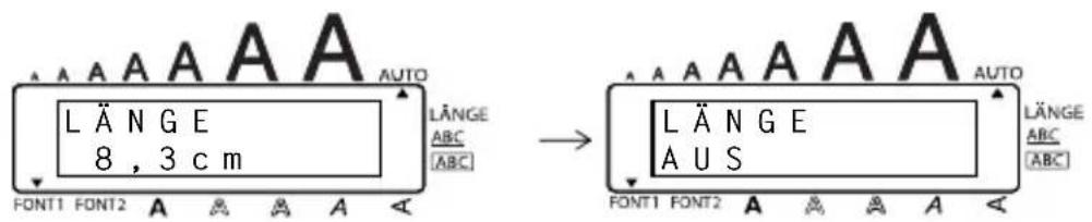LÄNGE 8, 3 cm LÄNGE ABC [ABC] → LÄNGE AUS LÄNGE ABC [ABC]