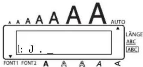 A A A A A A AUTO LÄNGE ABC ABC 1: J . _ FONT1 FONT2 A A A A A <