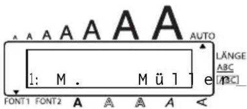 A A A A A A AUTO LÄNGE ABC [ABC] 1: M . M ü l e n FONT1 FONT2 A A A A A <