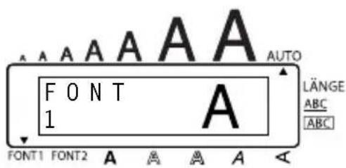 A A A A A A F O N T 1 A AUTO LÄNGE ABC ABC FONT1 FONT2 A A A A A <
