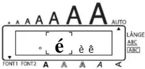 A A A A A A AUTO LÄNGE ABC [ ] °_é]èê [ ] FONT1 FONT2 A A A A A <