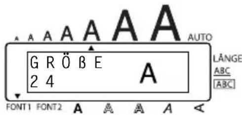 A A A A A A G R Ö B E 2 4 A LÄNGE ABC [ABC] FONT1 FONT2 A A A A A <