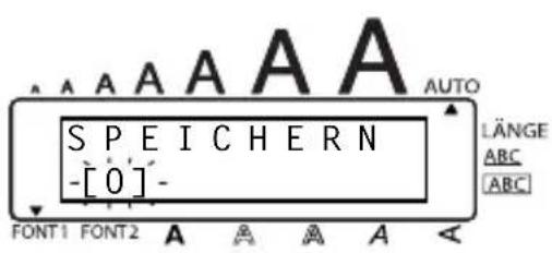 SPEICHERN -[0]- FONT1 FONT2 A A A A A AUTO LÄNGE ABC [ABC]