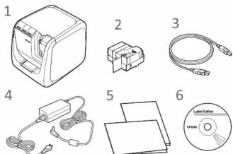 EPSON LabelWorks LW-1000P - Überprüfen des Packungsinhalts - 1