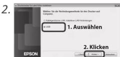 EPSON LabelWorks LW-1000P - Installieren des Druckertreibers - 2