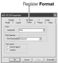 CASIO MEP-PC10 - Klicken Sie auf das Register Format. - 1