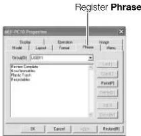CASIO MEP-PC10 - ■ Vorgefertigte Phrasen bearbeiten - 1