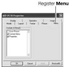 CASIO MEP-PC10 - ■ MEP-PC10 Rechtsklick-Einstellungen konfi gurieren - 1