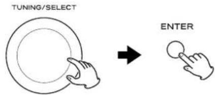 TUNING/SELECT ENTER