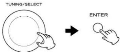 TUNING/SELECT ENTER