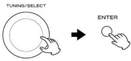 TUNING/SELECT ENTER