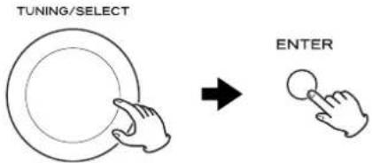 TUNING/SELECT ENTER