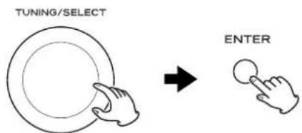 TUNING/SELECT ENTER