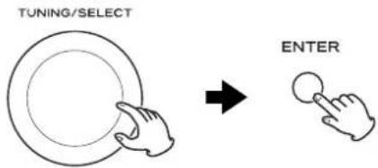 TUNING/SELECT ENTER