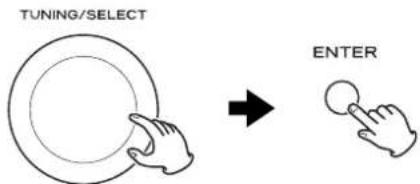 TUNING/SELECT ENTER